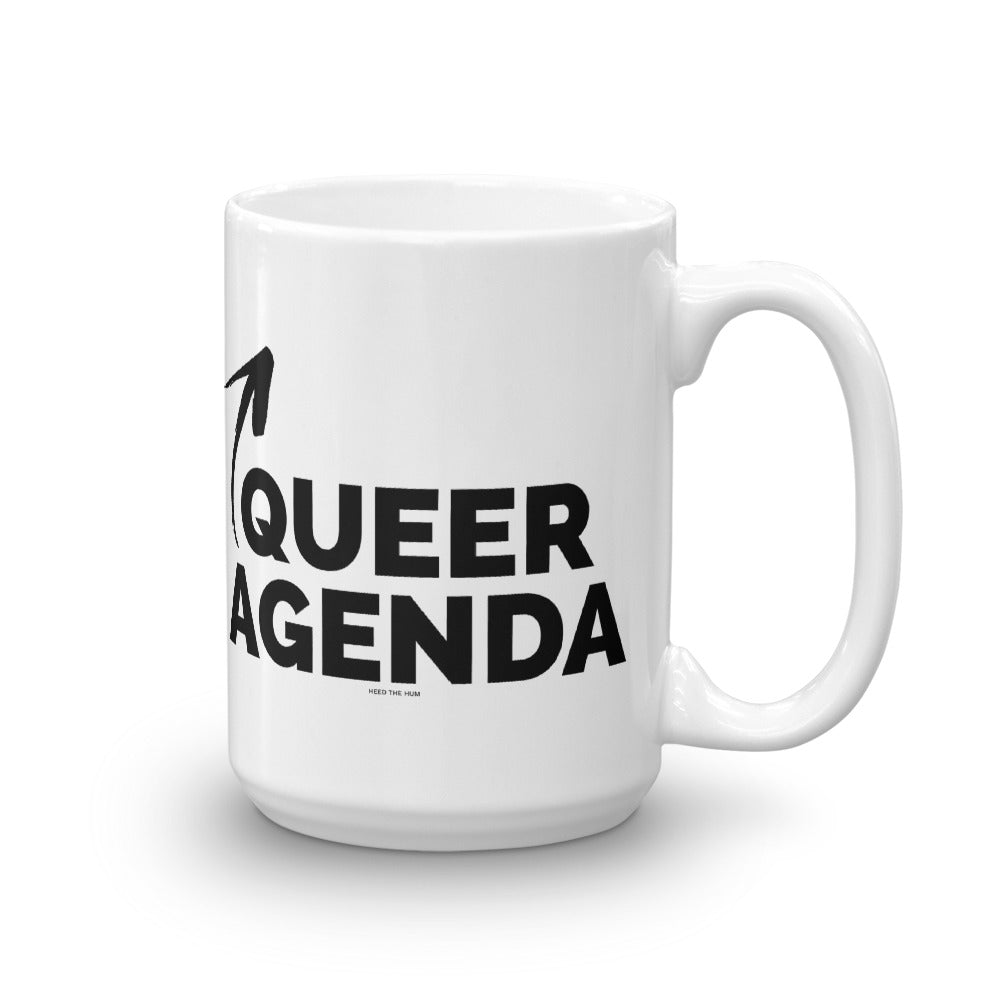 Queer Agenda LGBTQ Pride Mug, , HEED THE HUM