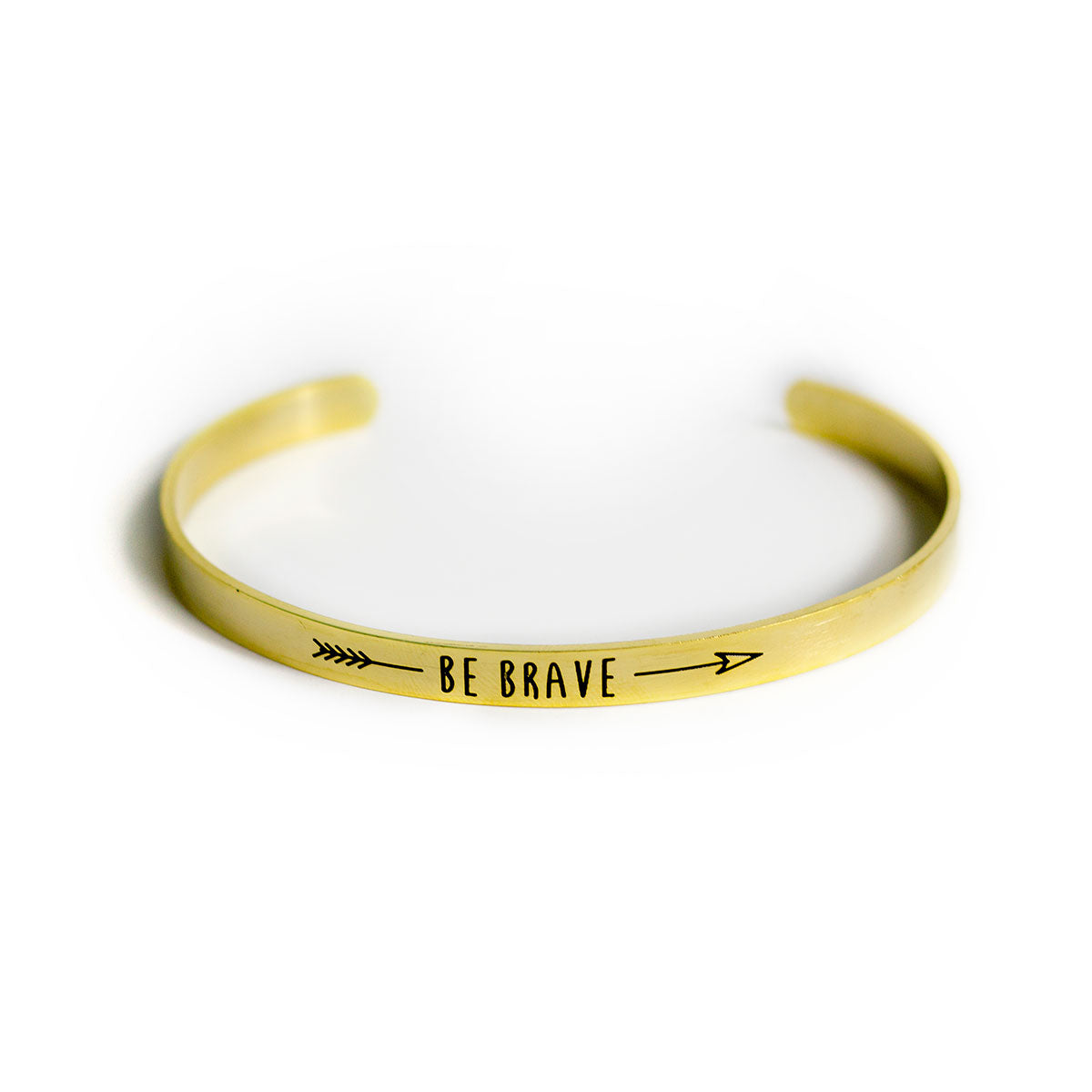 Be Brave Adjustable Bracelet Cuff - Silver Gold, Jewelry, HEED THE HUM