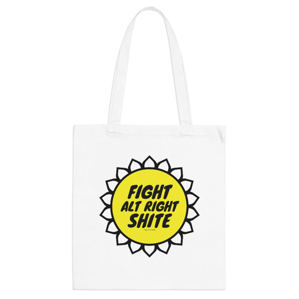 FIGHT Alt Right SHITE Tote Bag (yellow)