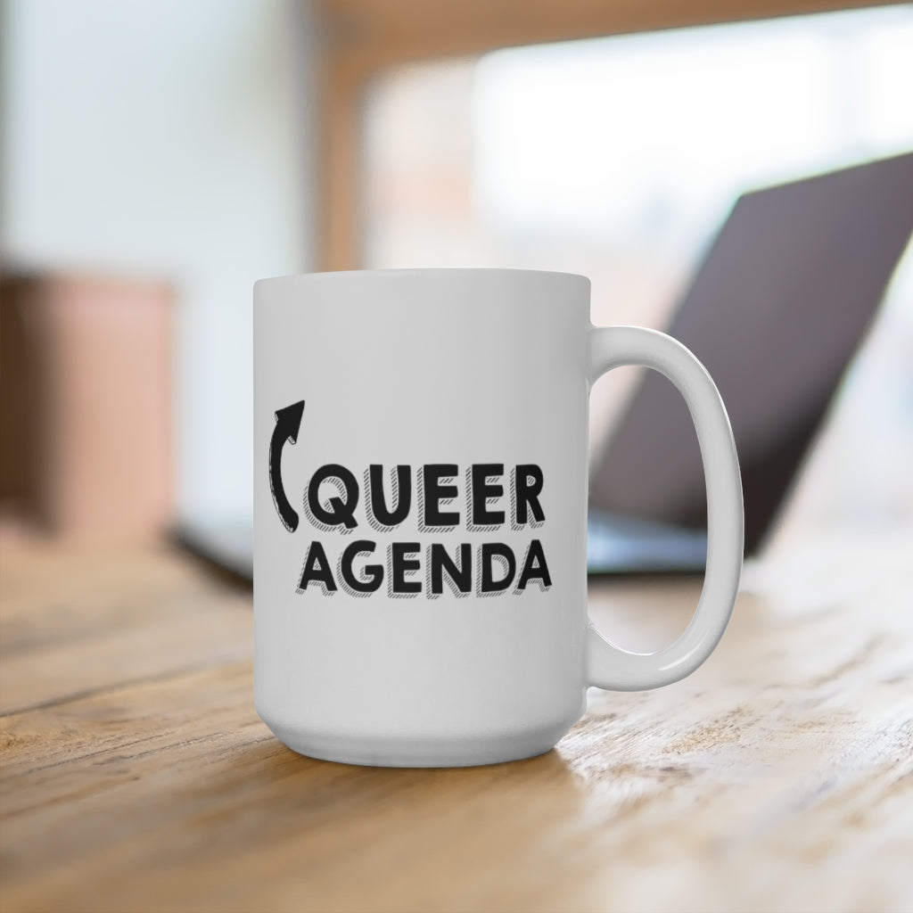 Queer Agenda PrideWhite Ceramic Mug