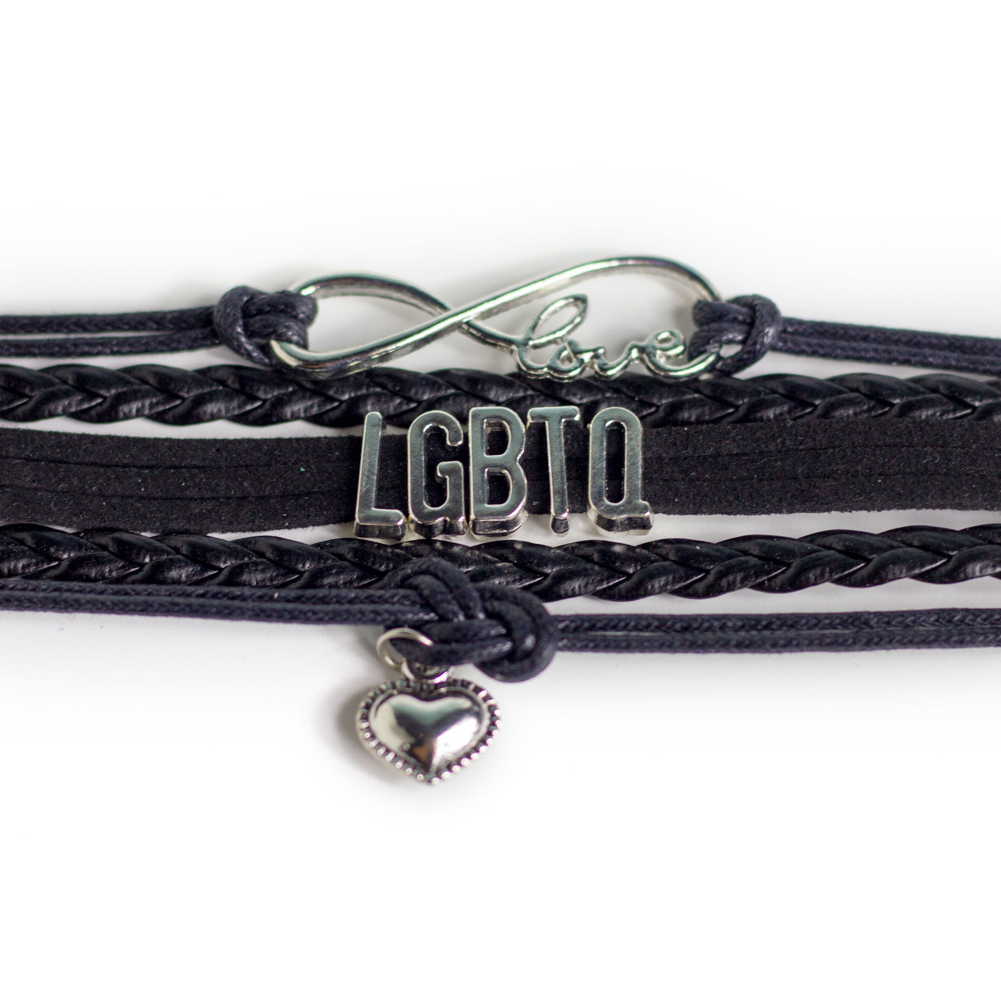 Love LGBTQ (faux) Leather Bracelet, Jewelry, HEED THE HUM