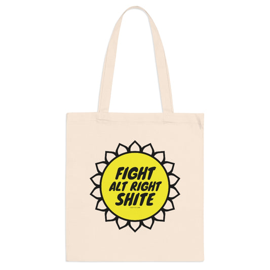 FIGHT Alt Right SHITE Tote Bag (yellow)