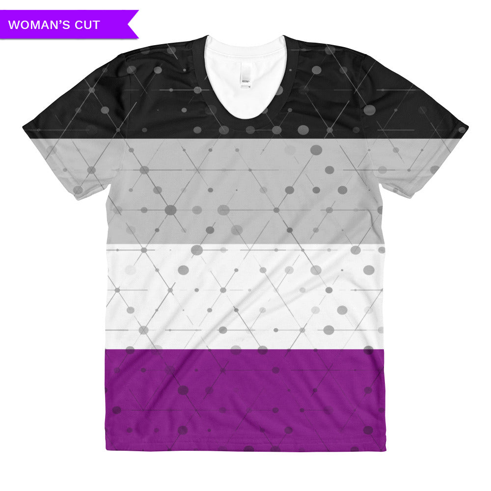 Asexual Flag All-over Printed Women's Cut T-shirt (one-sided), Shirt, HEED THE HUM