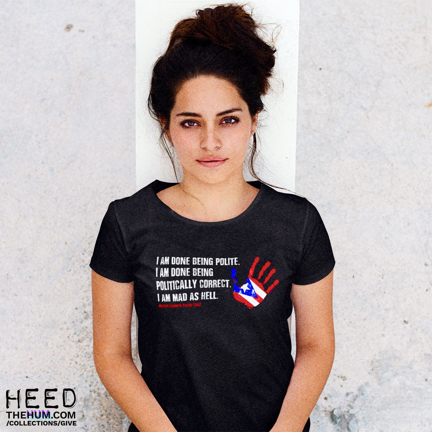 Mayor Carmen Yulín Cruz - Puerto Rico Relief Unisex T-Shirt, Shirts, HEED THE HUM