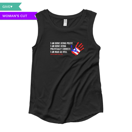 Mayor Carmen Yulín Cruz - Puerto Rico Relief Women's Cap Sleeve Shirt, Shirt, HEED THE HUM