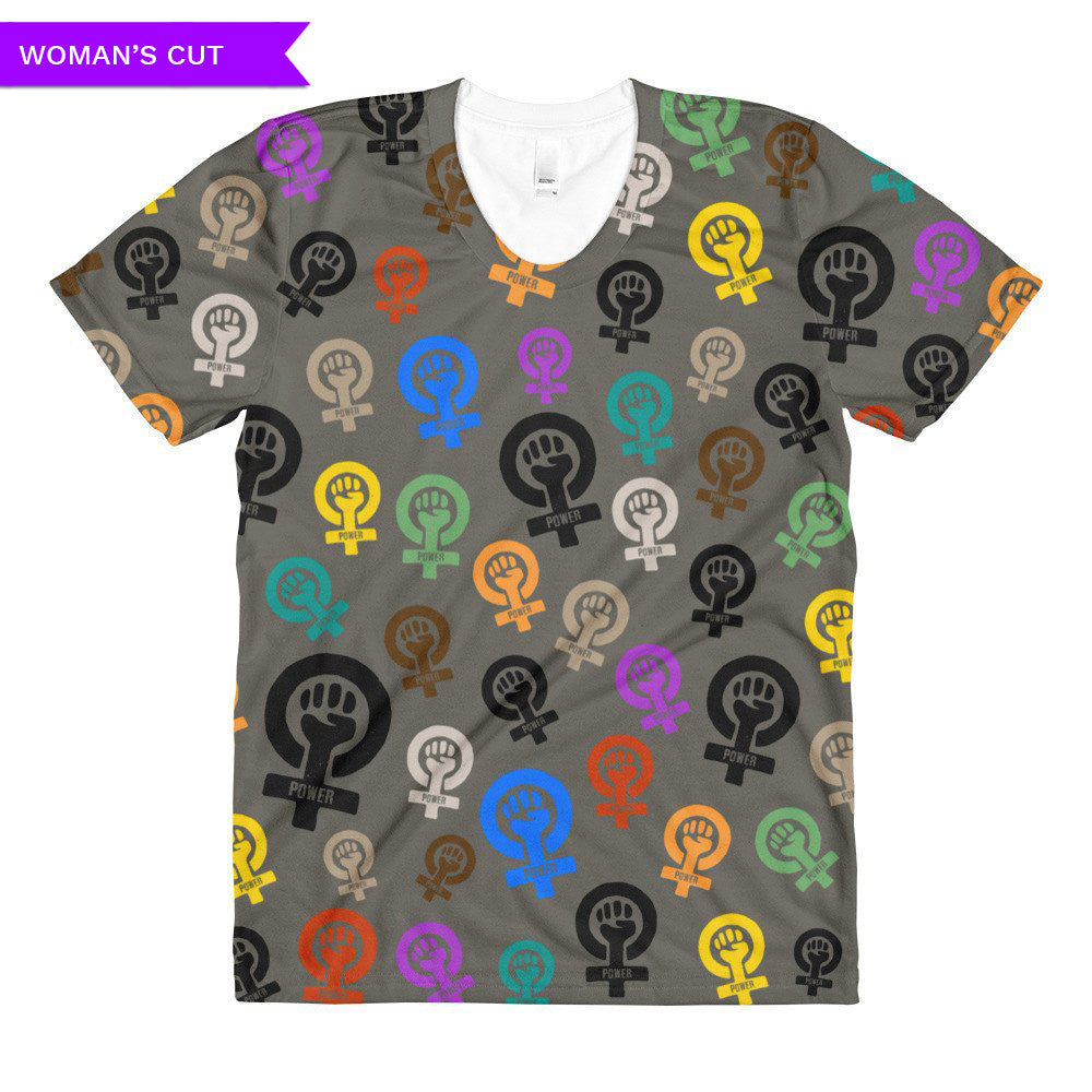 Feminist Power Woman’s Cut T-shirt, Shirts, HEED THE HUM