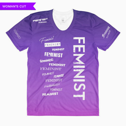 Feminist Gradient Woman's Cut T-shirt, Shirts, HEED THE HUM