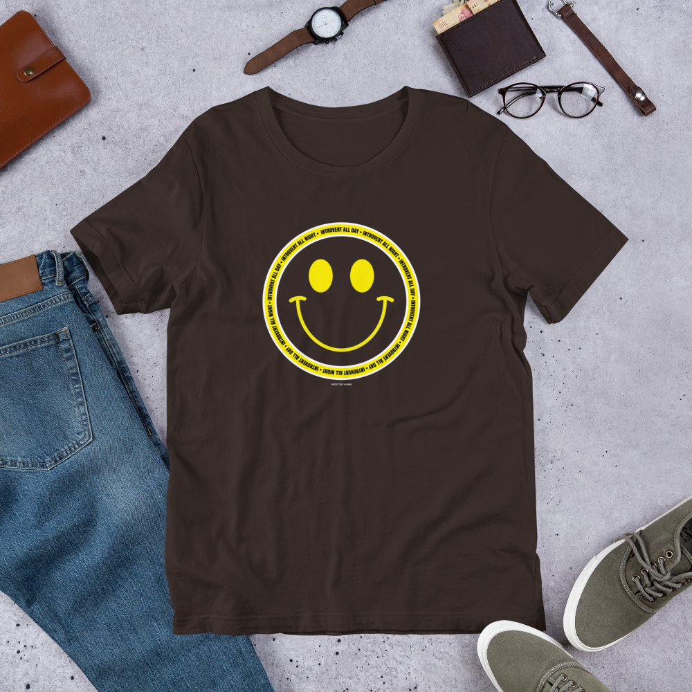 Black Introvert All Day and Smile Unisex T-Shirt, Shirt, HEED THE HUM