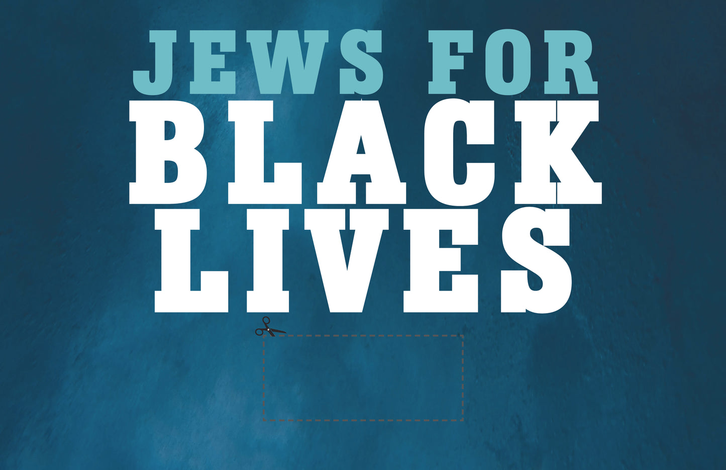 JEWS for Black Lives protest sign blue