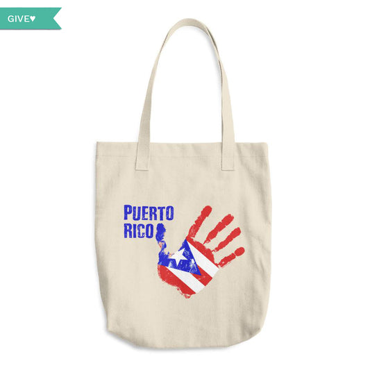 Puerto Rico Relief Cotton Tote Bag, Tote Bag, HEED THE HUM