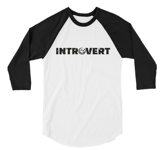 Introvert Unisex 3/4 sleeve raglan shirt, Shirts, HEED THE HUM