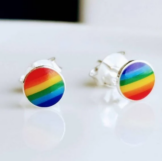 Rainbow Stud Earrings - LGBTQIA+, earrings, HEED THE HUM