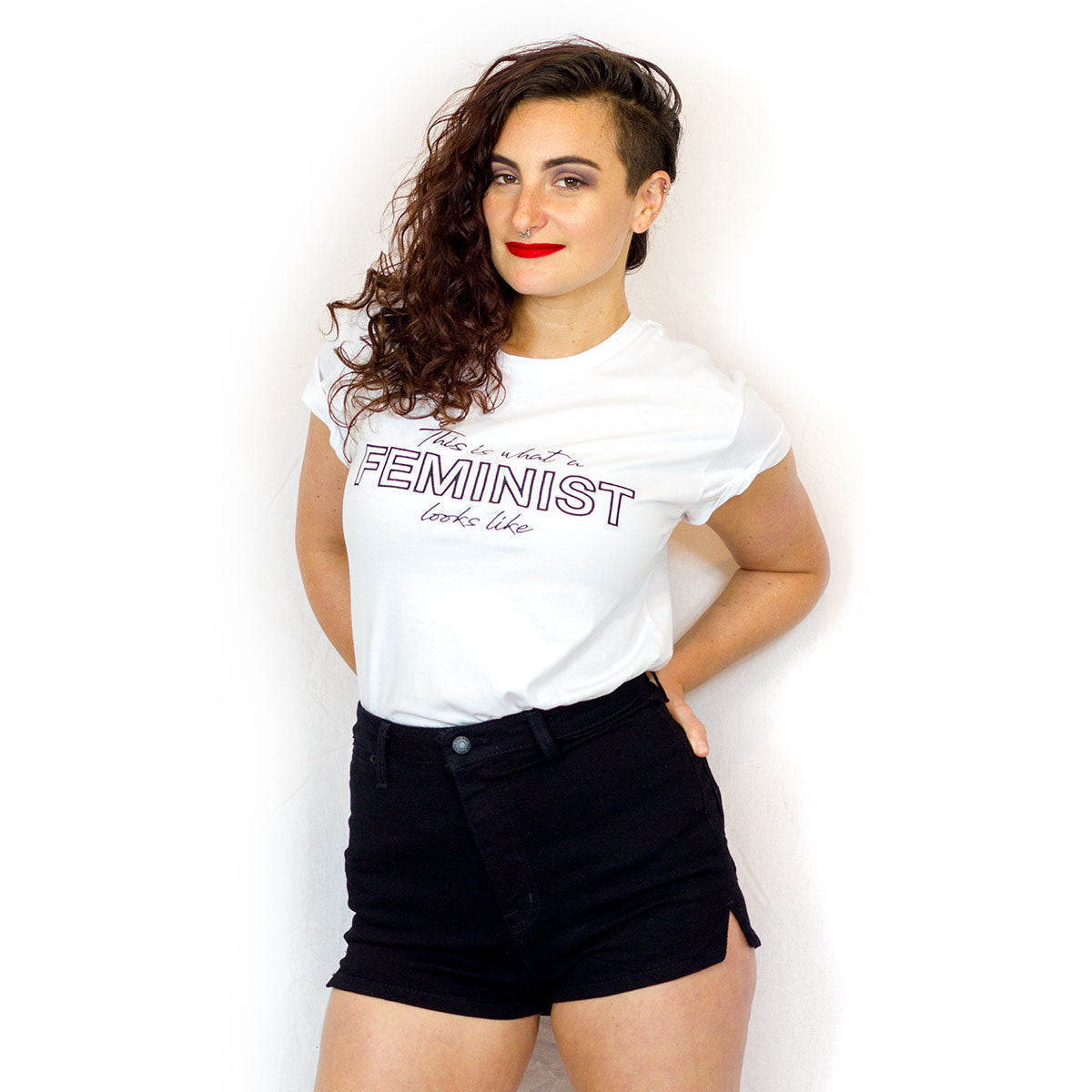 This Is What A Feminist Looks Like Unisex Embroidered T-shirt, Shirts, HEED THE HUM