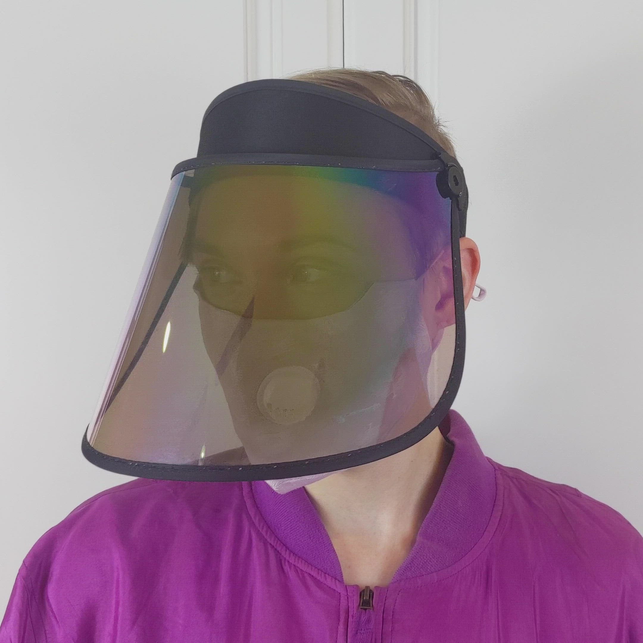 Rainbow face best sale shield visor