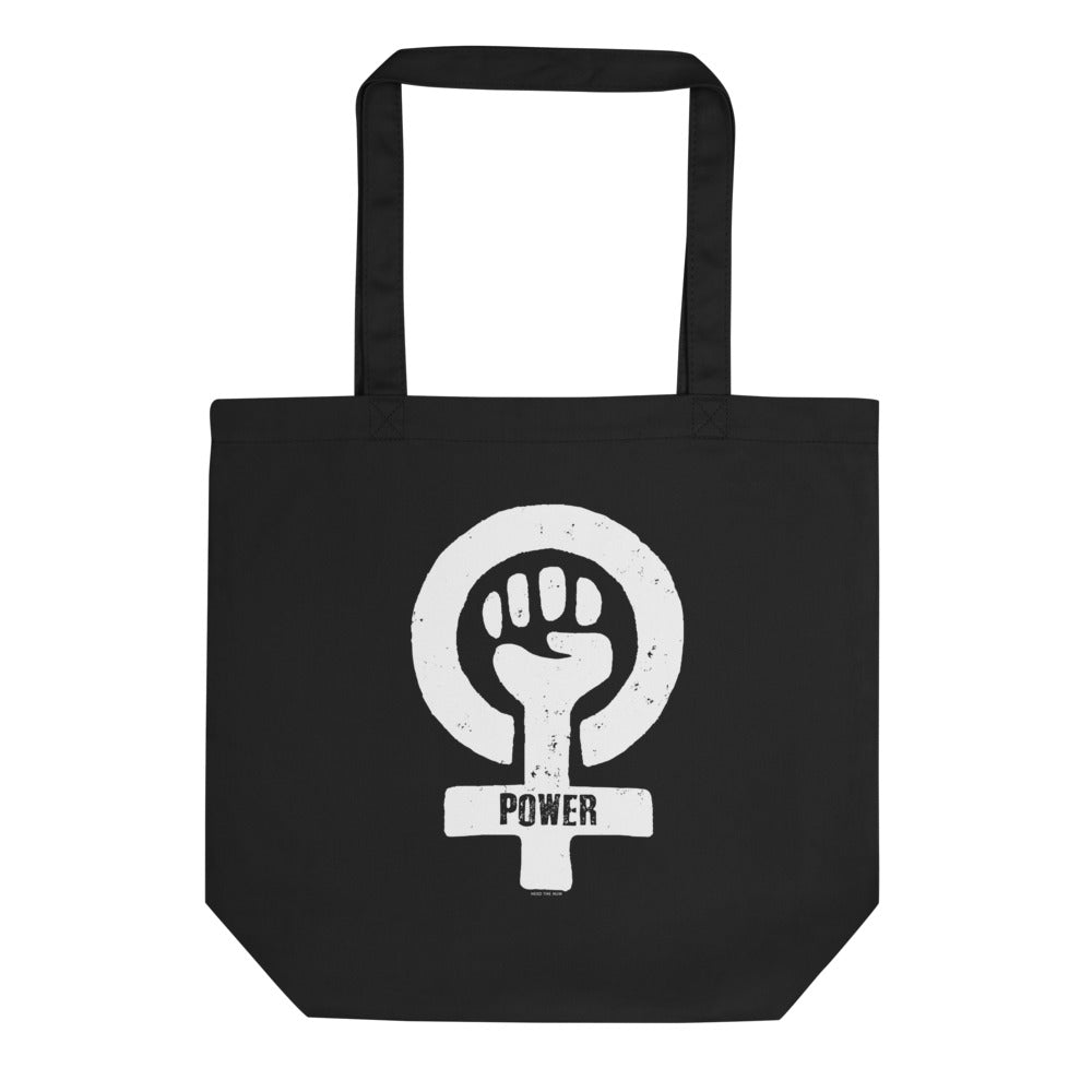 Feminist Power Black Eco Tote Bag - Feminism