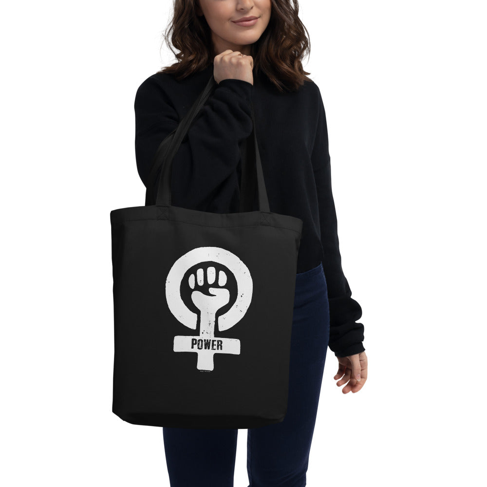 Feminist Power Black Eco Tote Bag - Feminism