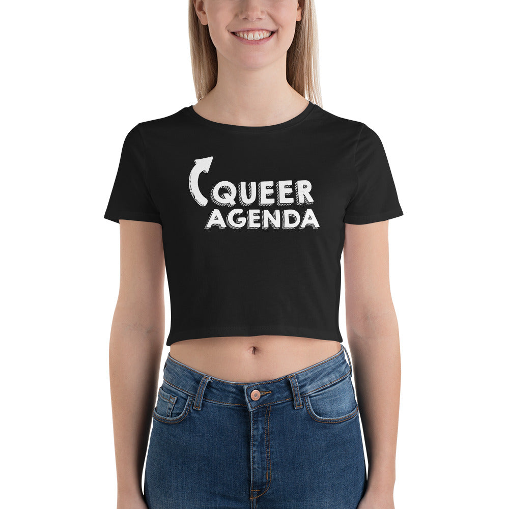 Queer Agenda Pride Crop Top Tee Shirt