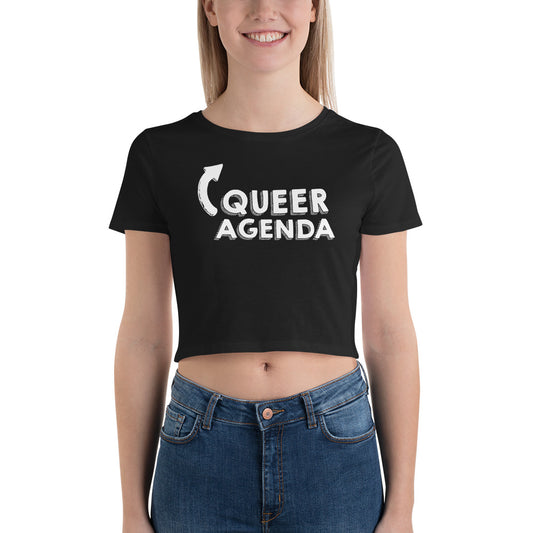 Queer Agenda Pride Crop Top Tee Shirt