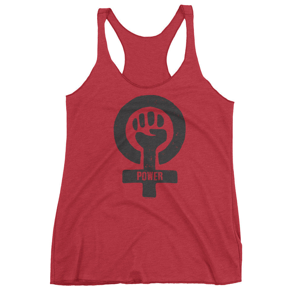 Feminist Power Woman's Cut Tank Top, Shirts, HEED THE HUM