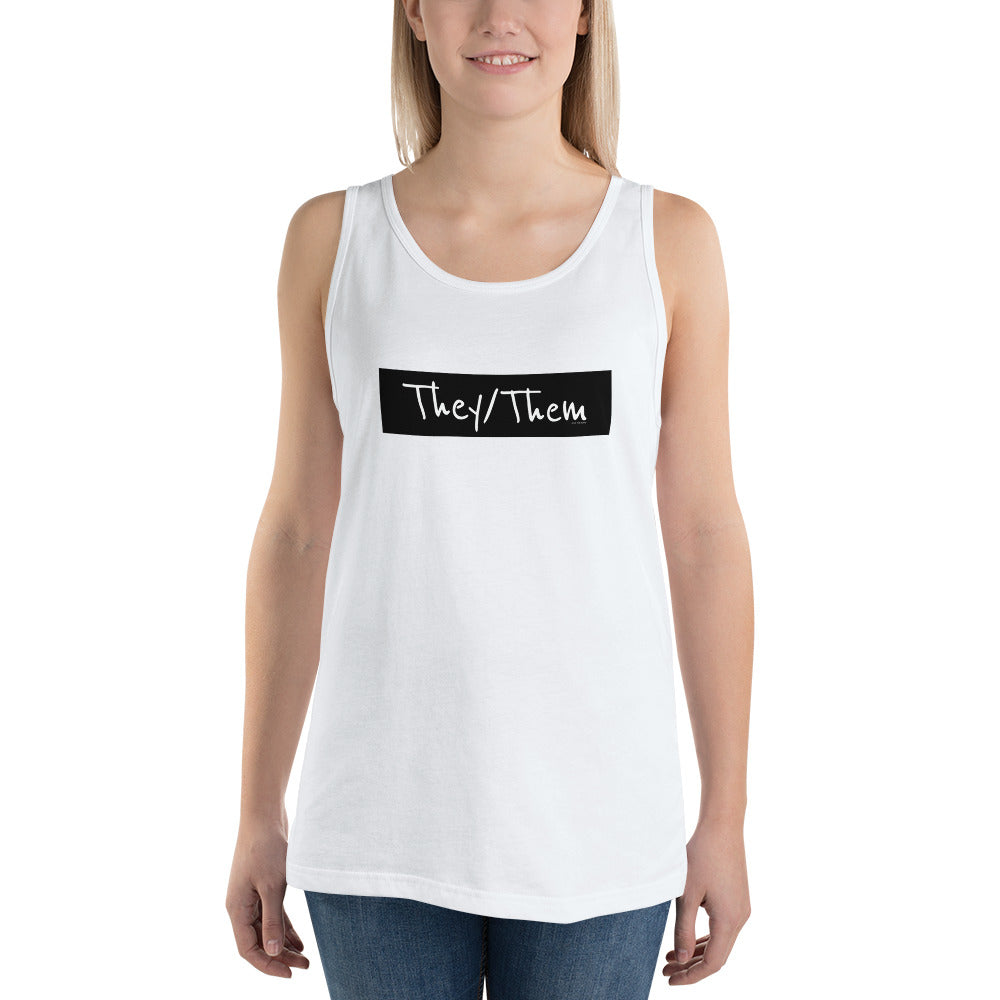 They/Them Trans Unisex Tank Top, Tank Top, HEED THE HUM
