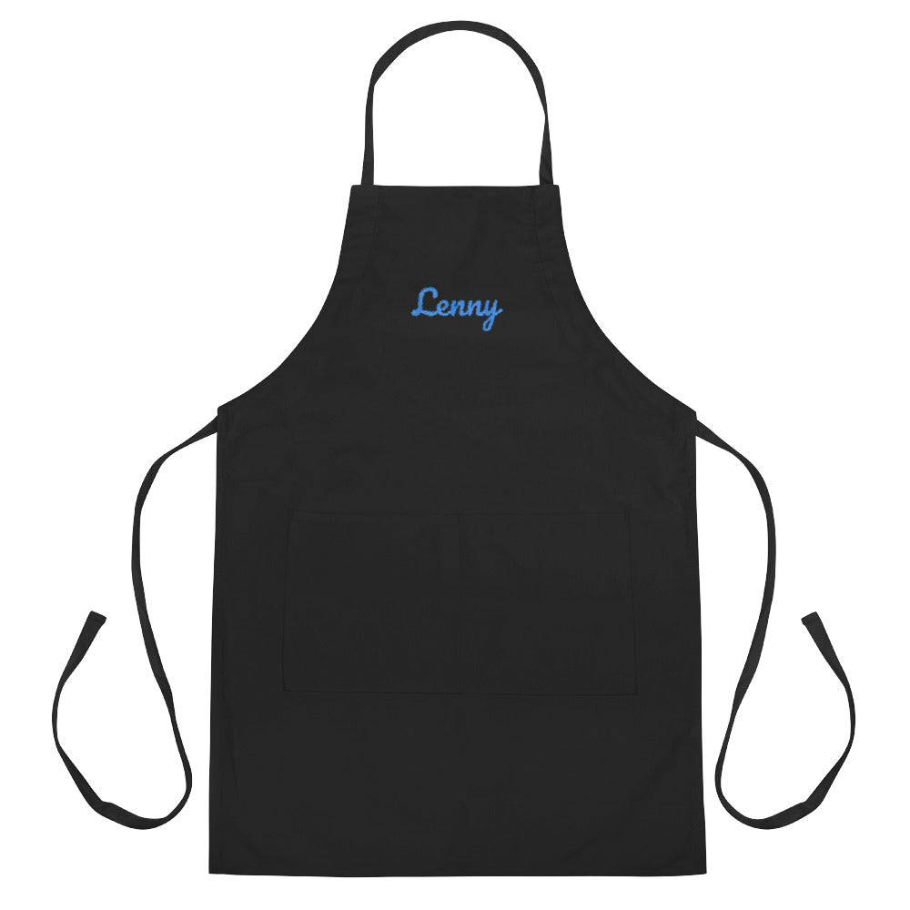 Lenny Embroidered Apron, , HEED THE HUM