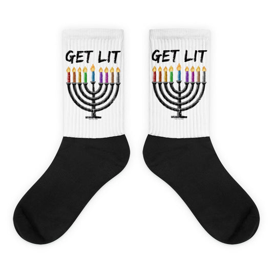 Chanukah - GET LIT Socks, Socks, HEED THE HUM