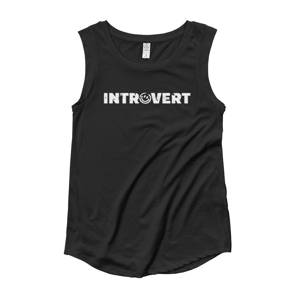 Introvert Woman's Cut Tank Top, Shirts, HEED THE HUM