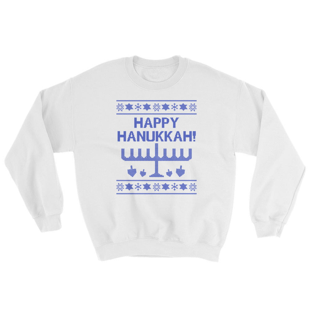 Happy Hanukkah Ugly Christmas Sweater Sweatshirt, Sweatshirt, HEED THE HUM
