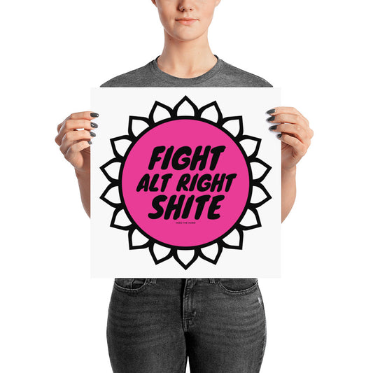 Alt Right Shite Pink Activist Poster, Poster, HEED THE HUM