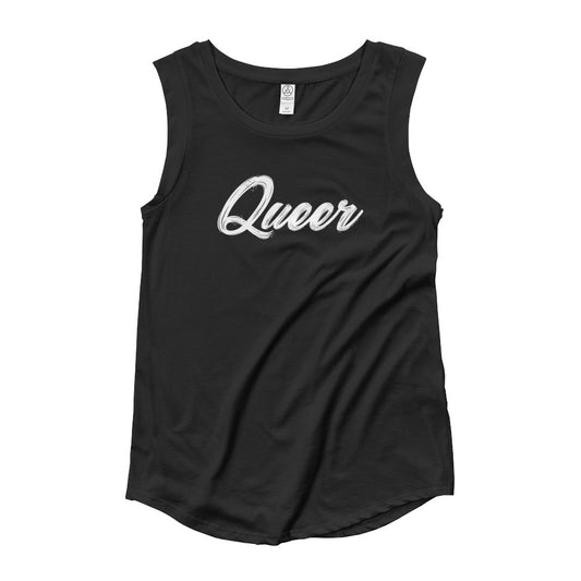 Queer Pride Women's Cut Cap Sleeve T-Shirt - LGBTQ, , HEED THE HUM