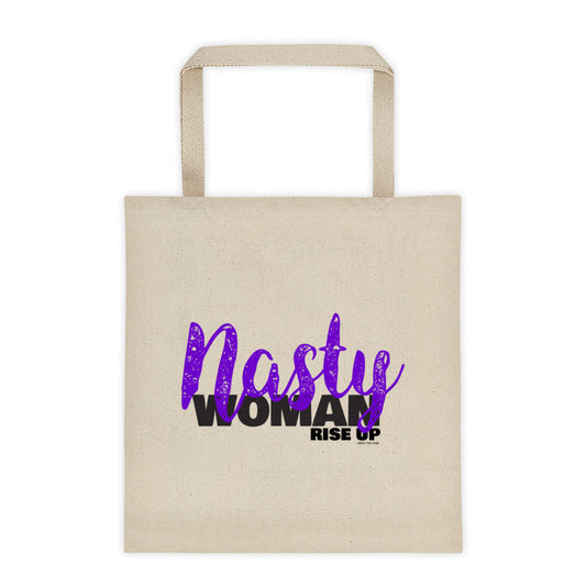 Nasty Woman Rise Up Tote bag (12 oz), Tote Bag, HEED THE HUM