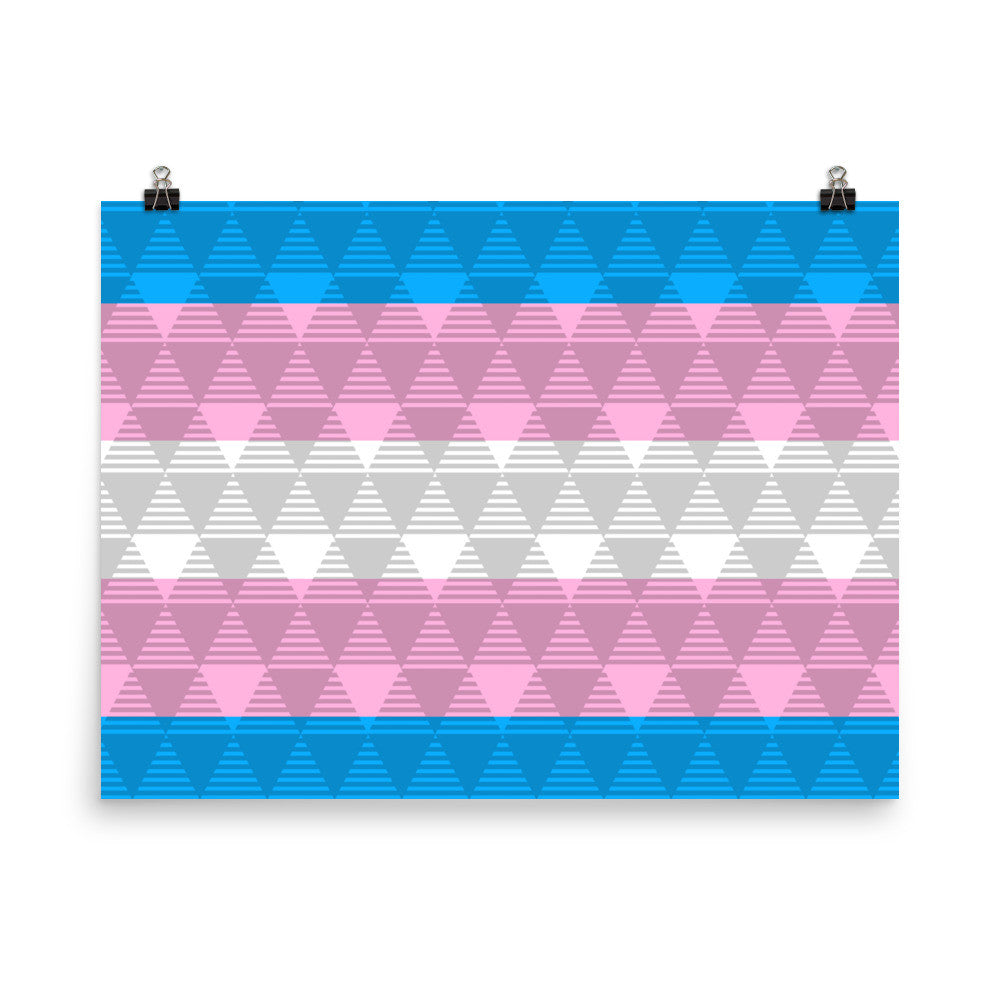 Trans Pride Flag Poster, Poster, HEED THE HUM