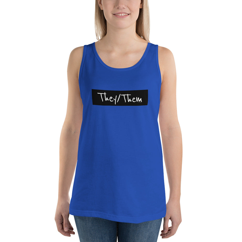 They/Them Trans Unisex Tank Top, Tank Top, HEED THE HUM