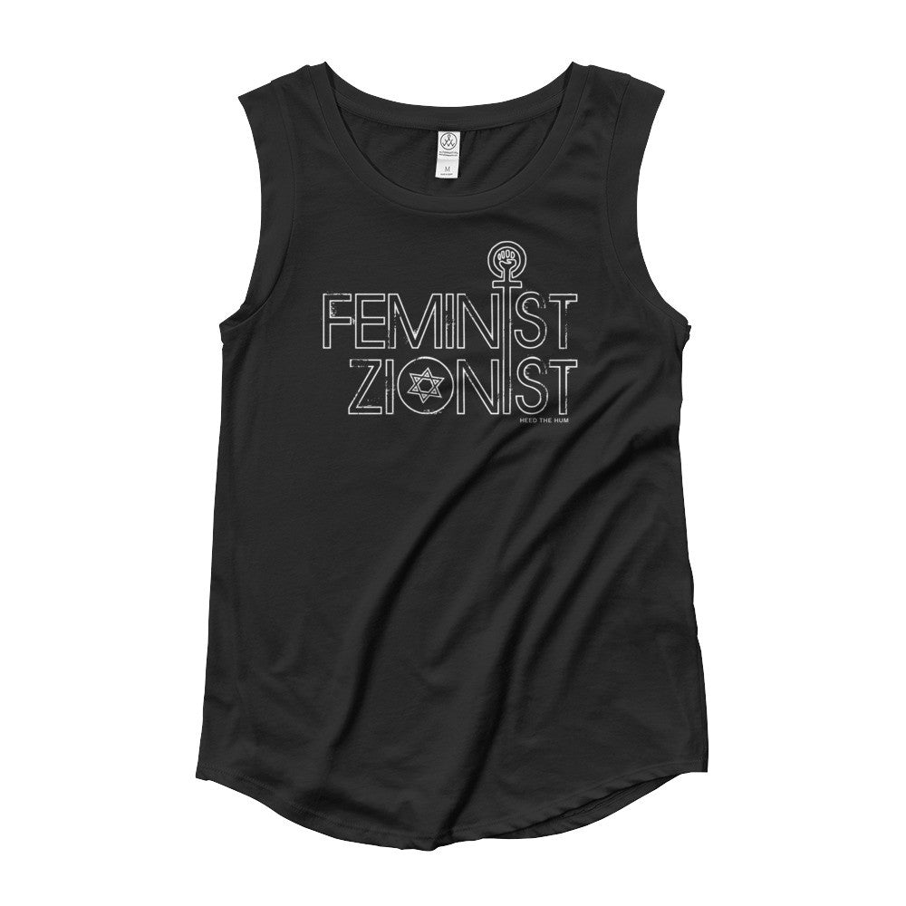 Feminist Zionist Woman's Cut Tank Top, Shirts, HEED THE HUM