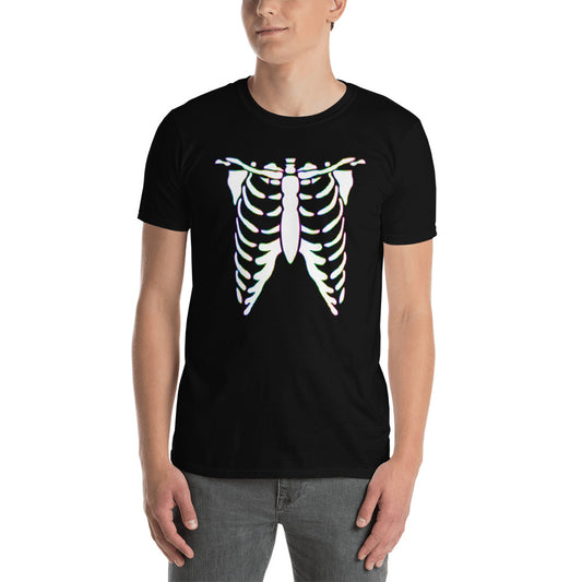 Rainbow Skeleton Halloween Short-Sleeve Unisex T-Shirt, , HEED THE HUM