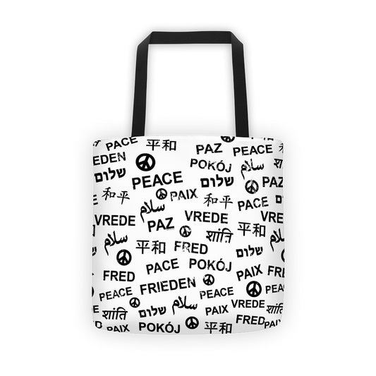 Peace All-over Print Tote Bag, Tote Bag, HEED THE HUM
