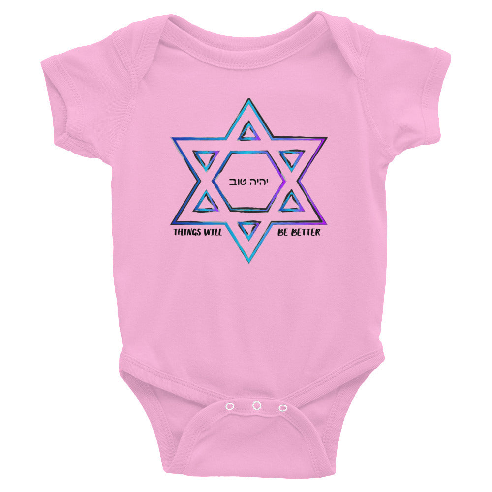 Things Will Get Better - YIHYEH TOV Blues Magen David Infant Bodysuit Onesie, Infant, HEED THE HUM