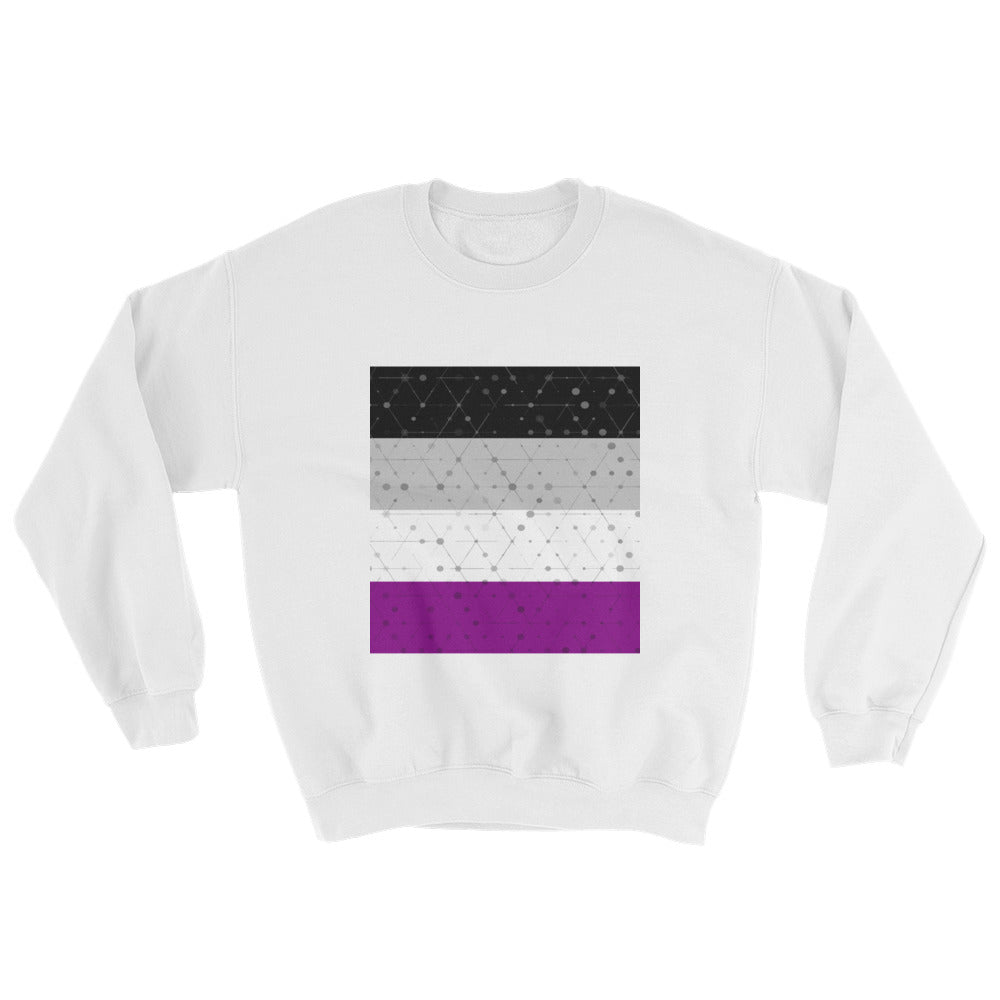 Asexual Flag Crew Neck Sweatshirt, Sweatshirt, HEED THE HUM