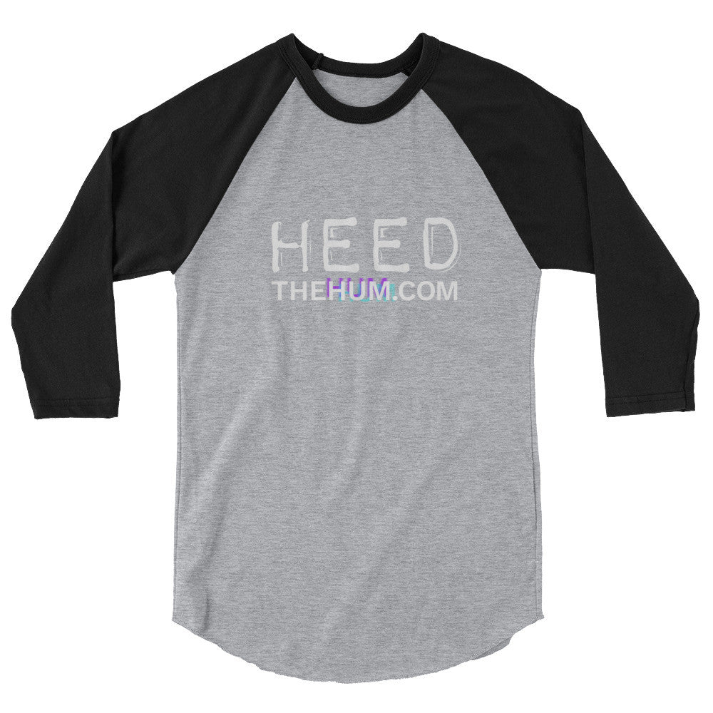 HEED THE HUM Logo 3/4 Sleeve Raglan Shirt, Shirt, HEED THE HUM