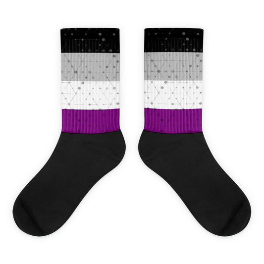 Asexual Flag Socks, Socks, HEED THE HUM