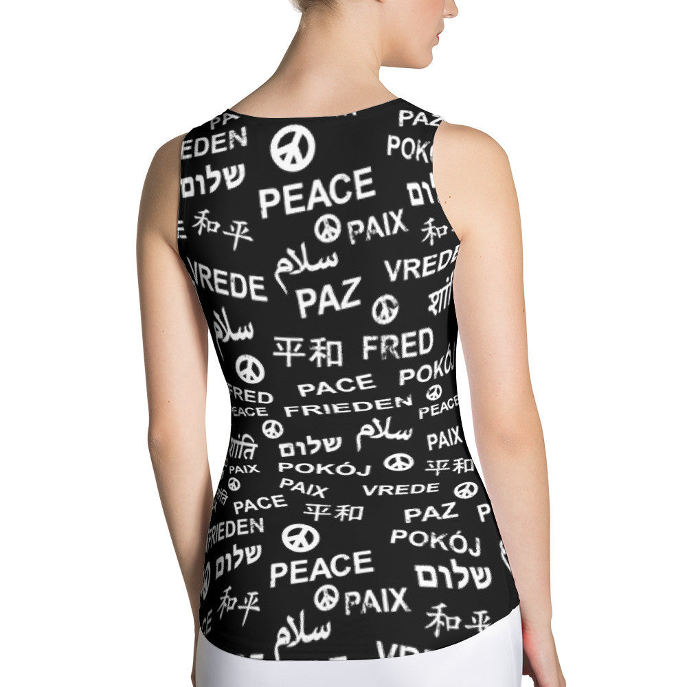 Peace Sublimation Fitted Tank Top (double-sided), Shirt, HEED THE HUM