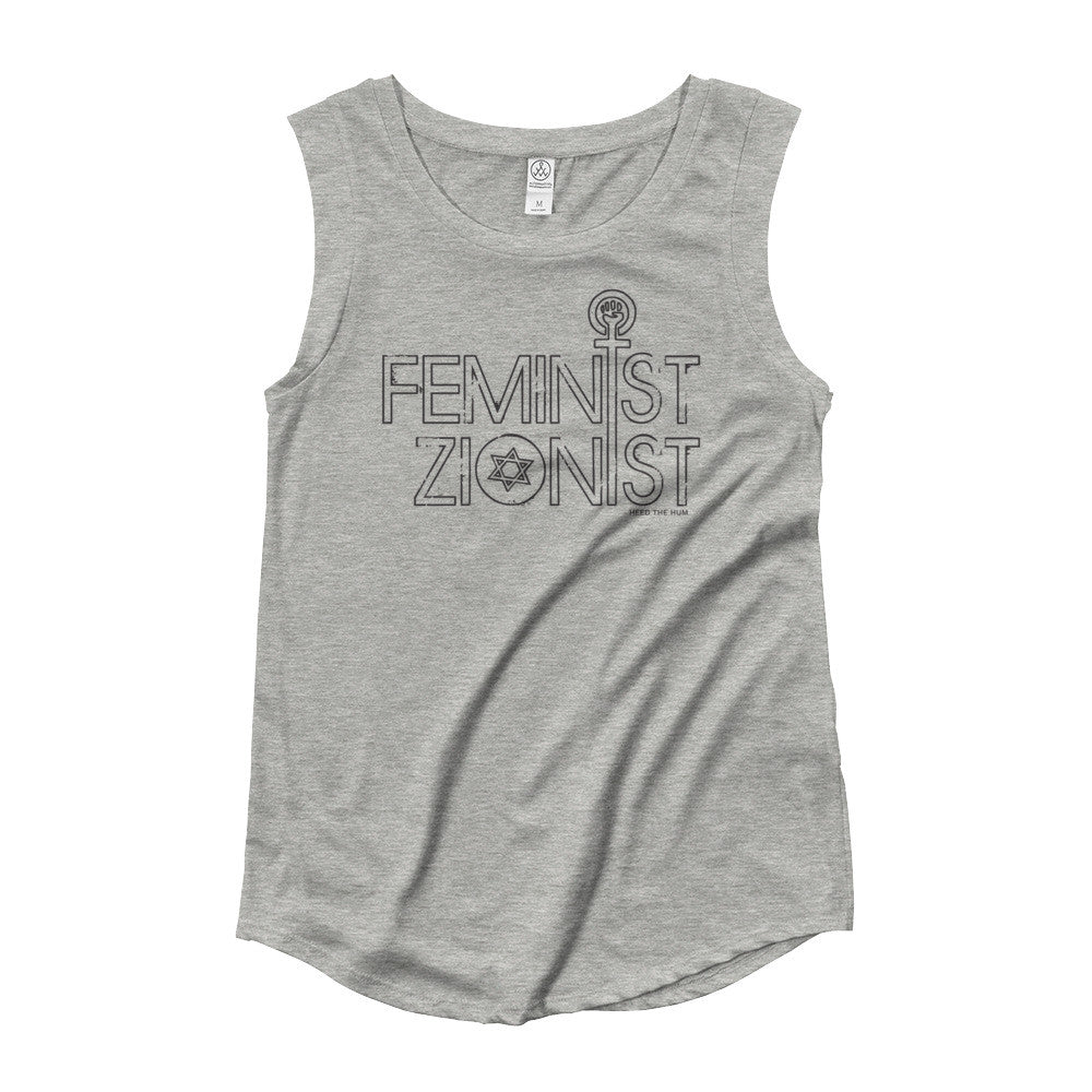 Feminist Zionist Woman's Cut Tank Top, Shirts, HEED THE HUM