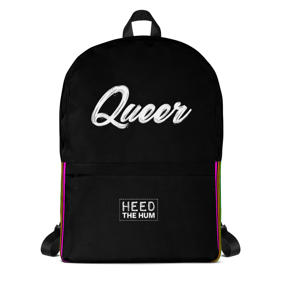 Queer Pride Unisex Backpack, , HEED THE HUM