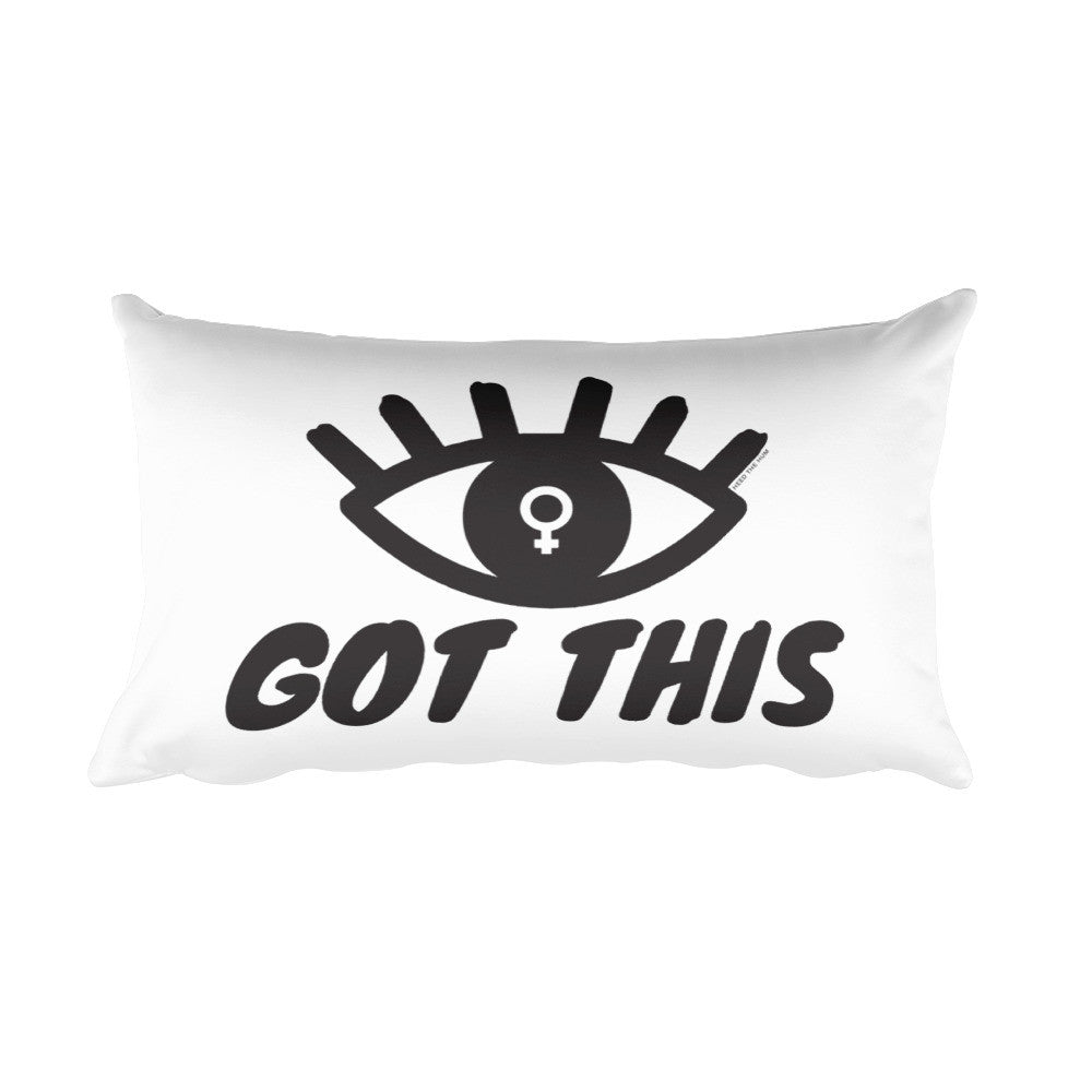 Eye Got This Feminist Rectangular Pillow, Pillow, HEED THE HUM