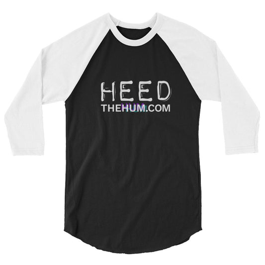 HEED THE HUM Logo 3/4 Sleeve Raglan Shirt, Shirt, HEED THE HUM