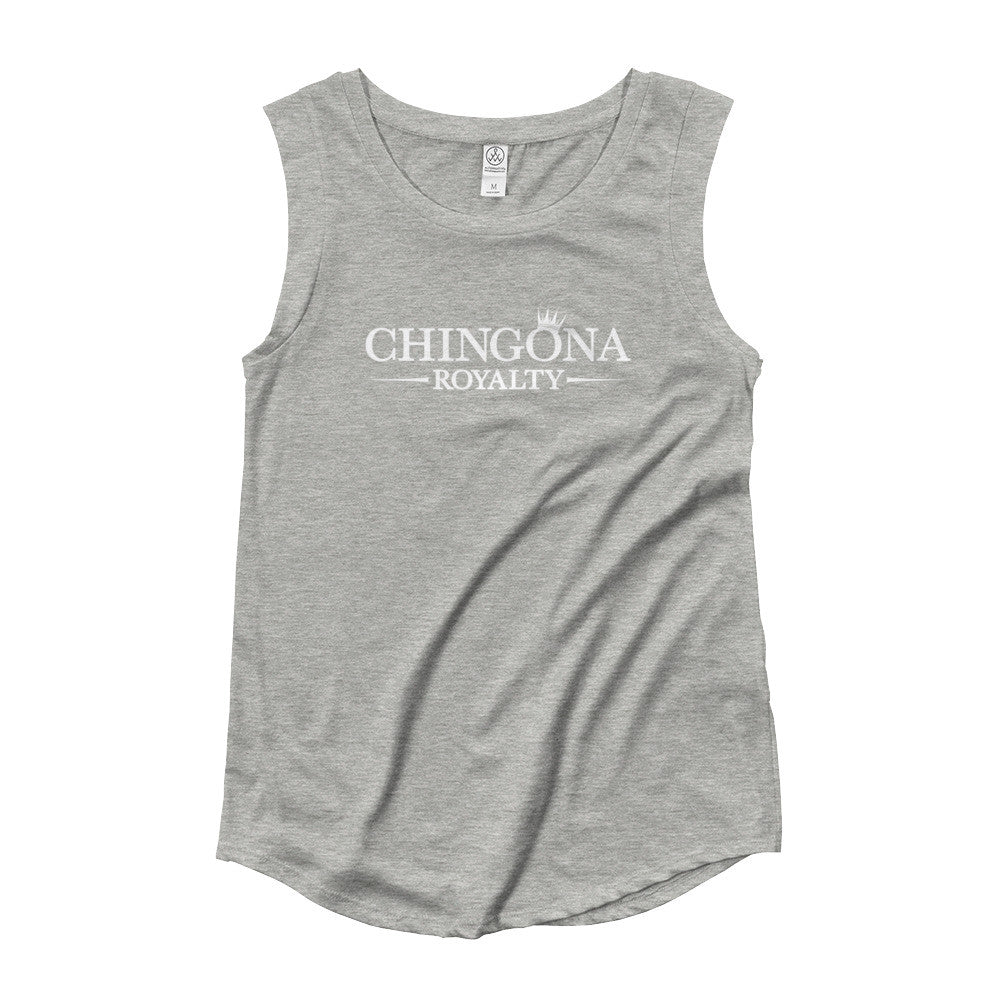 Chingona Royalty Woman's Cap Tank Top Shirt, Shirts, HEED THE HUM