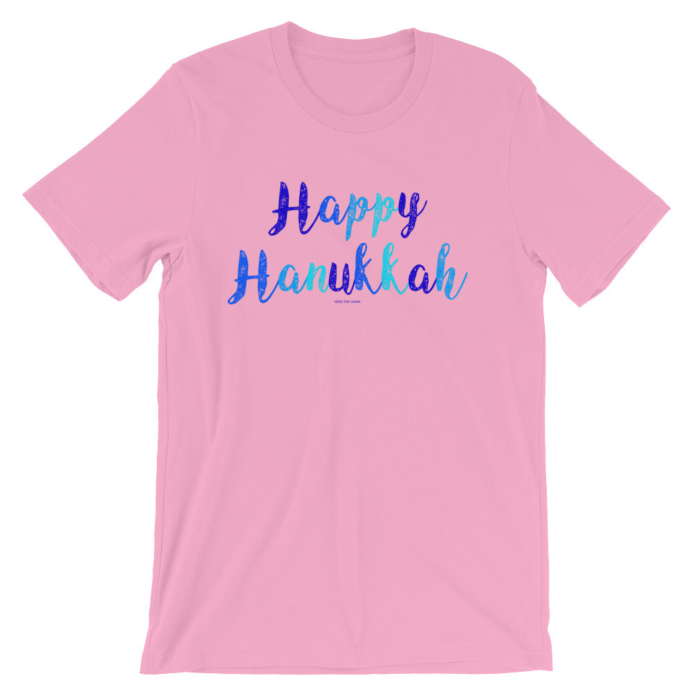 Happy Hanukkah Short-Sleeve Unisex T-Shirt, Shirts, HEED THE HUM