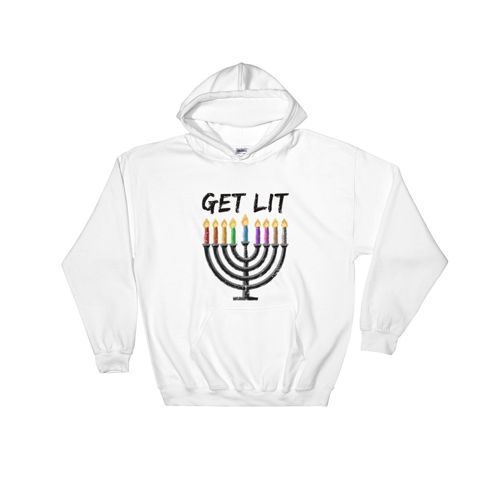 Chanukah - GET LIT Hooded Sweatshirt, Shirt, HEED THE HUM