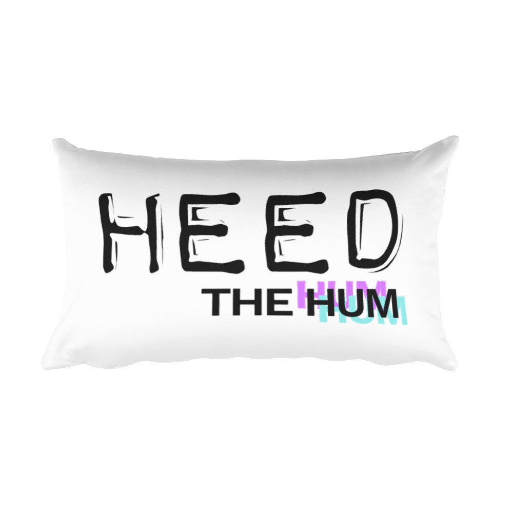 Heed The Hum Rectangular Pillow, Pillow, HEED THE HUM