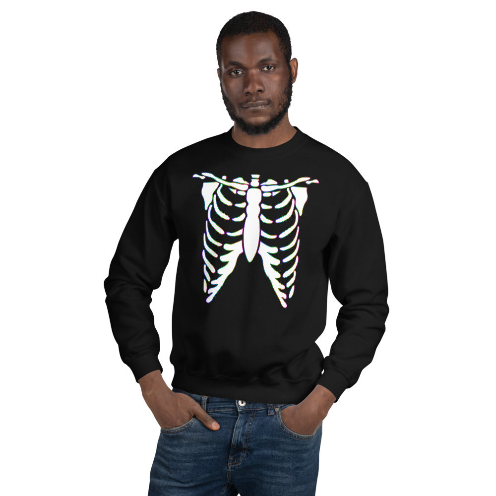 Rainbow Skeleton Unisex Sweatshirt, , HEED THE HUM
